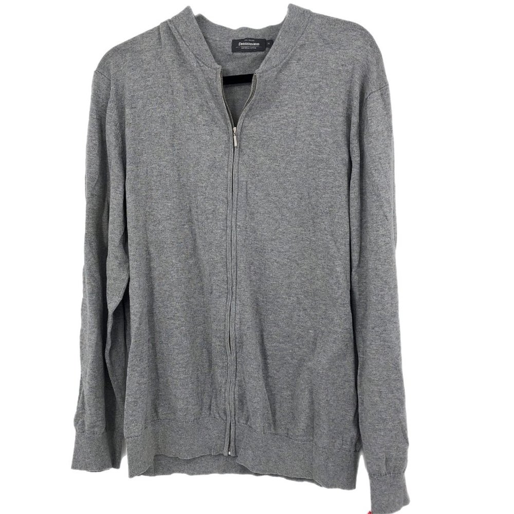 Dressman Grey Zip-Up Basic Jacket | Versatile For… - image 1